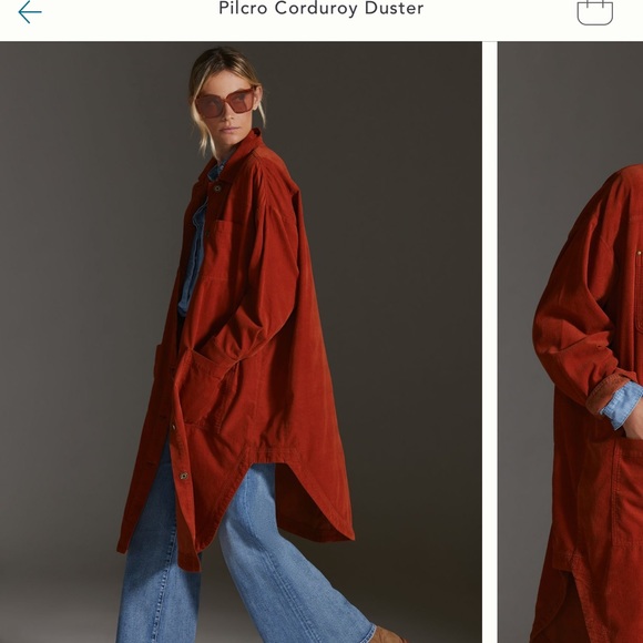 Anthropologie Jackets & Blazers - Pilcro Corduroy Duster Jacket